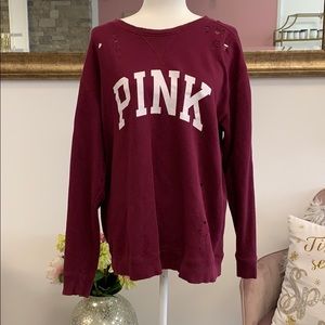 PINK crew neck sweatshirt